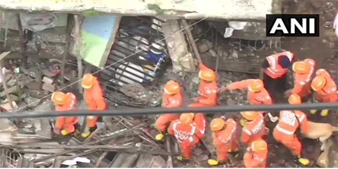 दुर्दैवी घटना: भिवंडीत इमारत कोसळली; दहा जणांचा मृत्यू